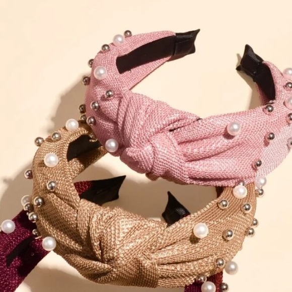 Accessories - New light brown pearls headband